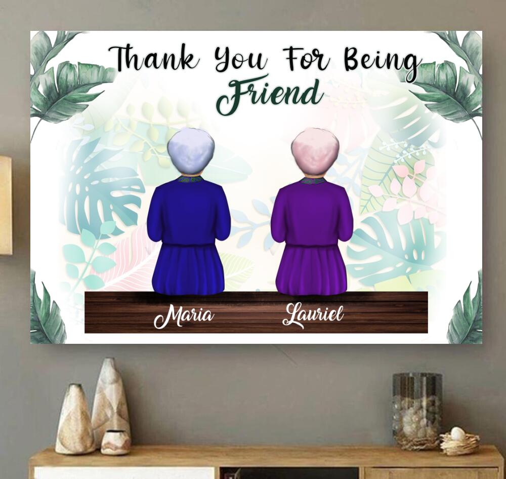 Personalized Canvas Poster Wall Art Thank You For Being Friends The Golden Girls