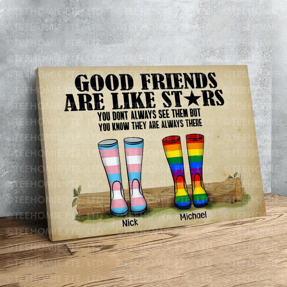 Customized Canvas Good Friends Are Like Stars You Don't Always See Them But You Know They Are Always There