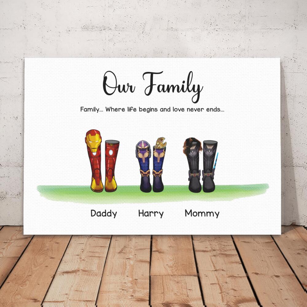 Customized Canvas Wall Art Movie Boot Styles Family Trees Gift