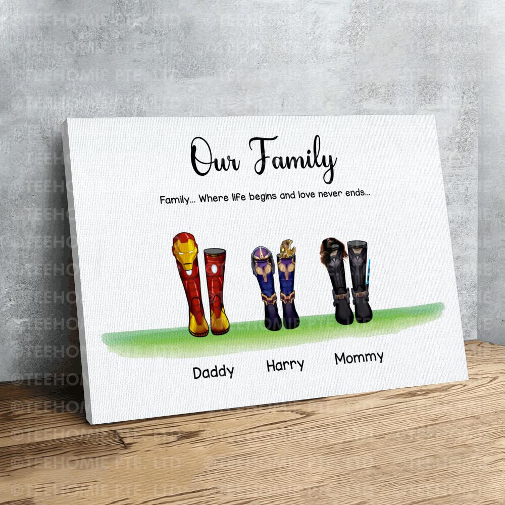 Customized Canvas Wall Art Movie Boot Styles Family Trees Gift
