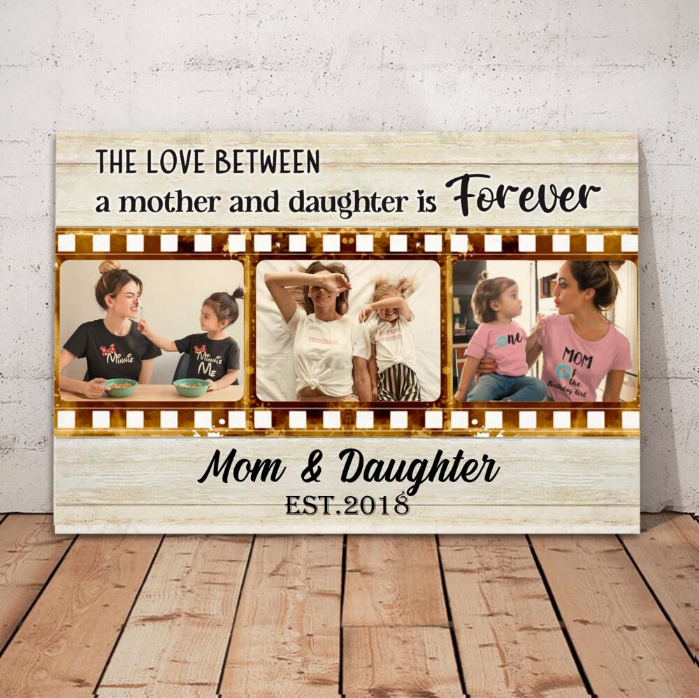 Personalized 3 Photo Canvas Mom & Daughter - Mother's Day Gift