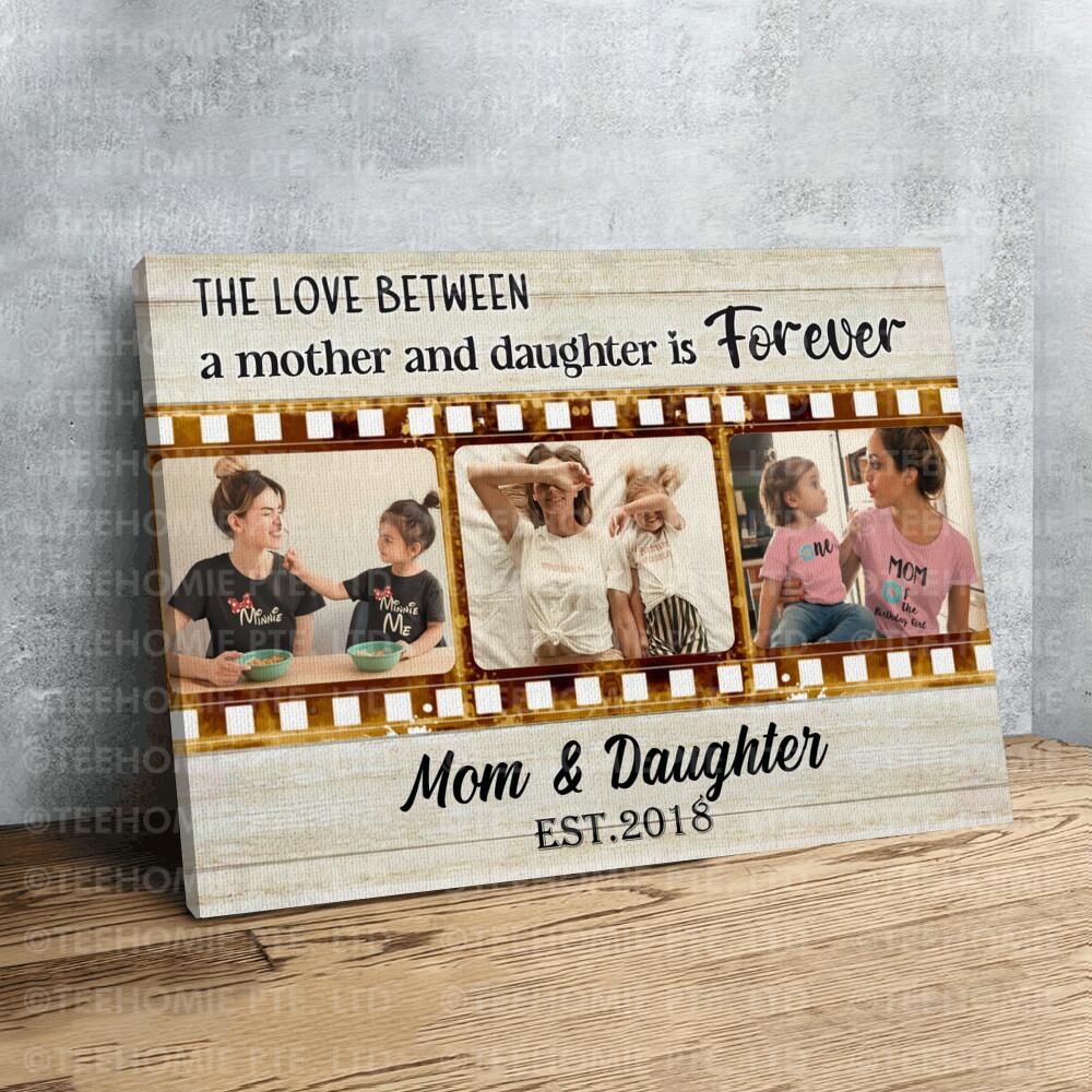 Personalized 3 Photo Canvas Mom & Daughter - Mother's Day Gift