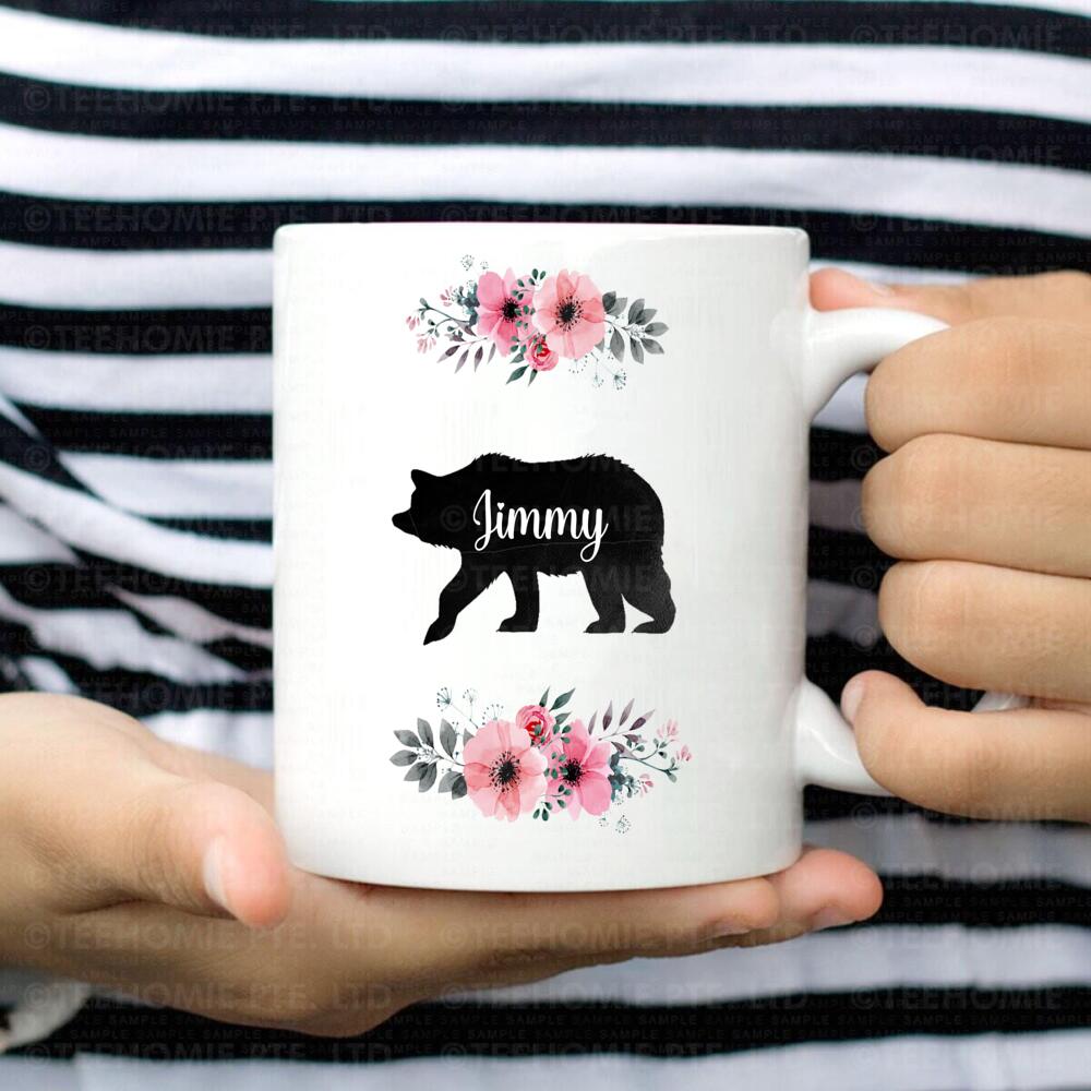 Personalized Mug Mama Bear All A Mama Bear Need Is Coffe And Her Cubs Mother's Day