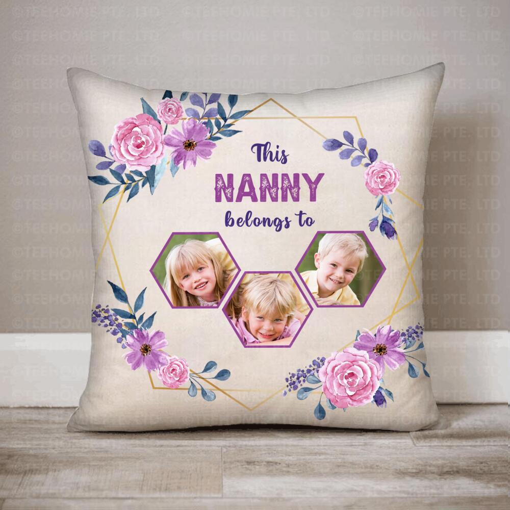 Personalized This Nanny Belongs to Family Grandpa Grandfather Gift Pillow Cover