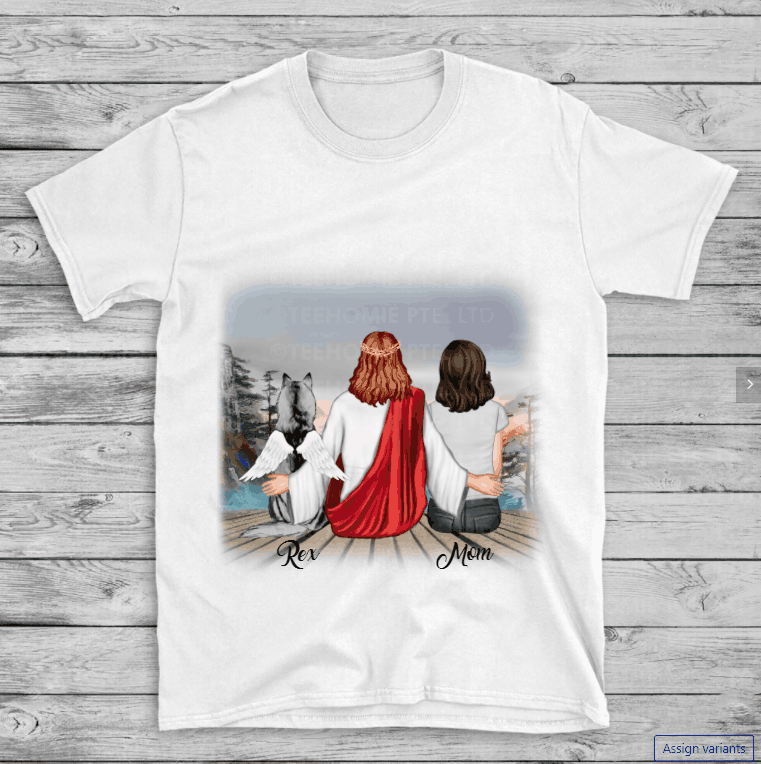 Personalized Dogs Memorial 2D T-shirts, Dog Mom Clothing With Jesus