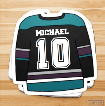 Personalized Uniform Hockey Team Sticker