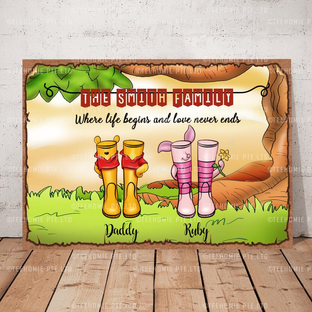 Personalised Winnie Print Boots Doormat