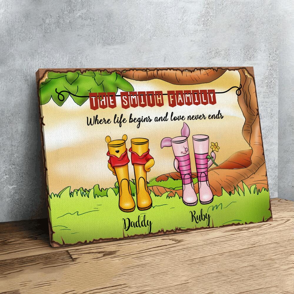Personalised Winnie Print Boots Doormat