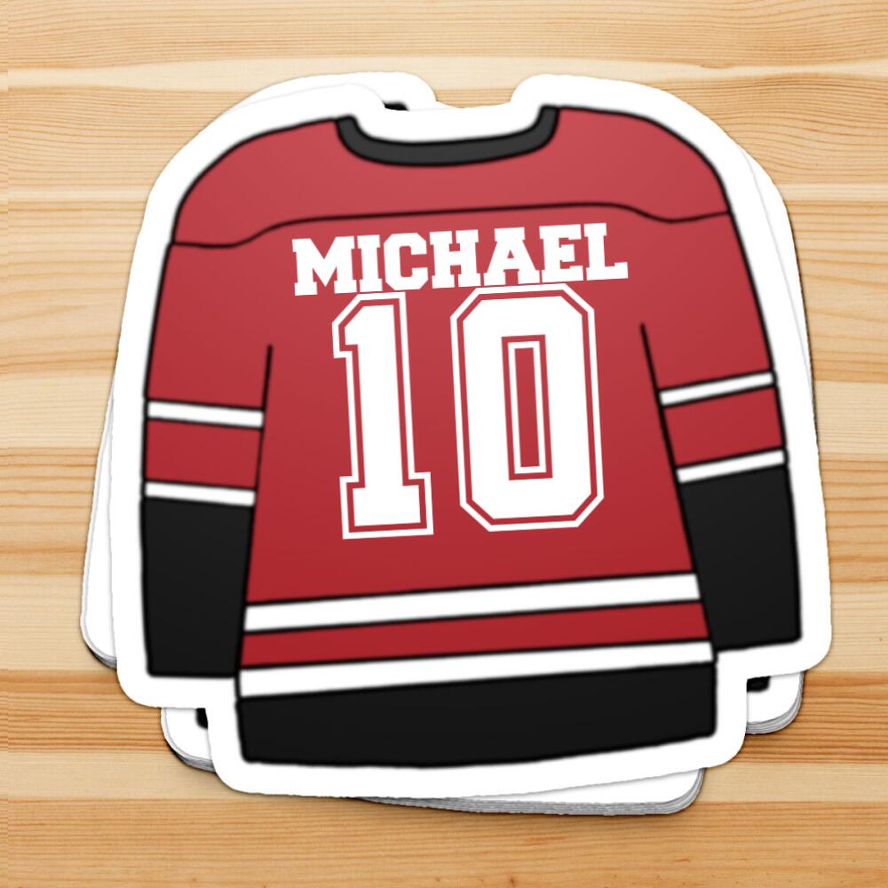 Personalized Uniform Hockey Team Sticker