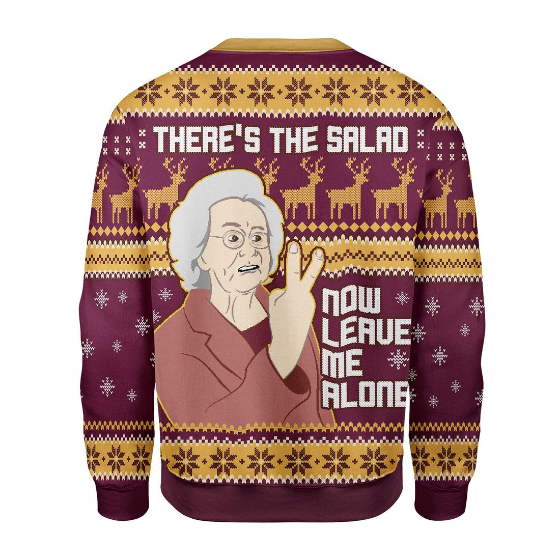 Customspig Christmas Sweater There’s The Salad Now Leave Me Alone 3D Apparel