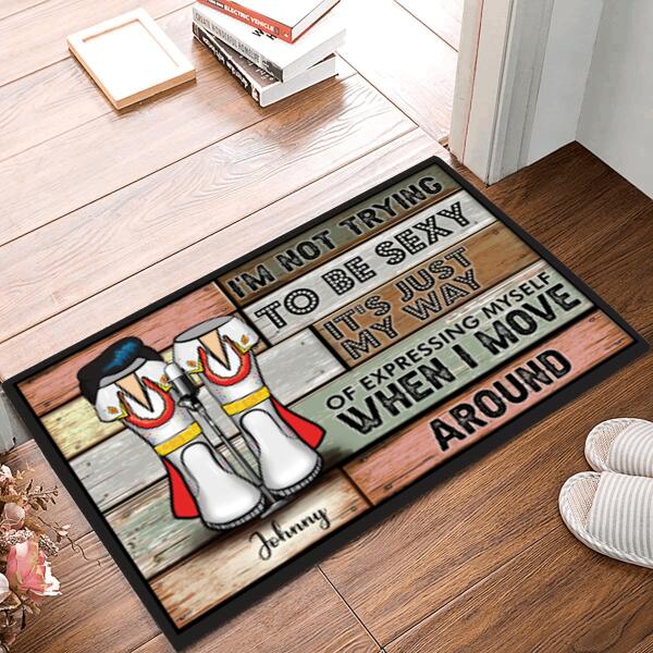 Personalised The King Print Boot Doormat