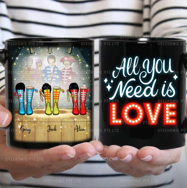 Personalised Family Sgt. Pepper's Boots  Doormat, Mothers Day Gift Birthday Gift Personalised Present Anniversary Gift