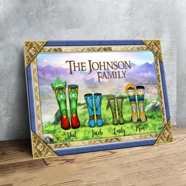 Personalised Family The legend of Zelda Welly Boots Doormat, Mothers Day Gift Birthday Gift, Personalised Present Anniversary Gift