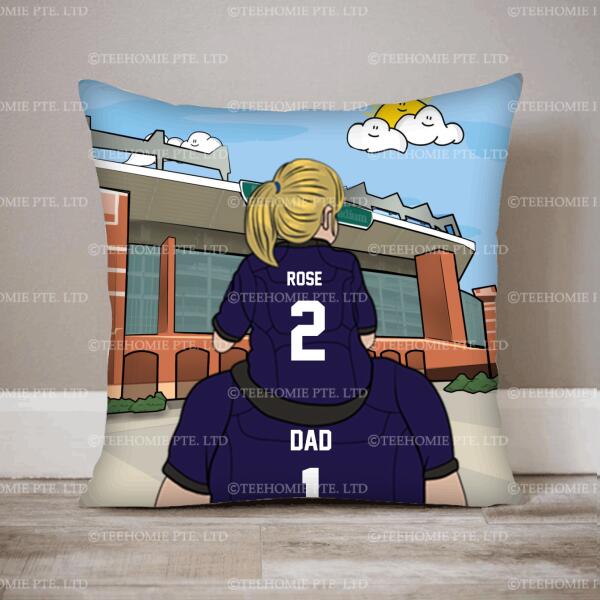 Personalized Pillow Father and Daughter Football Baltimore Ravens - Gift for Dad