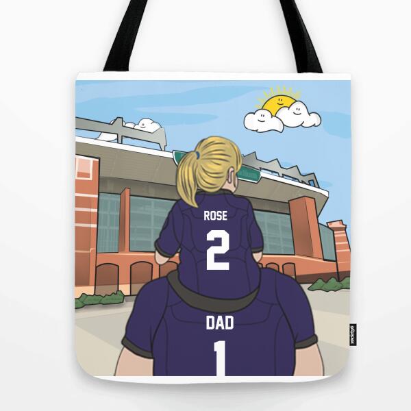 Personalized Pillow Father and Daughter Football Baltimore Ravens - Gift for Dad