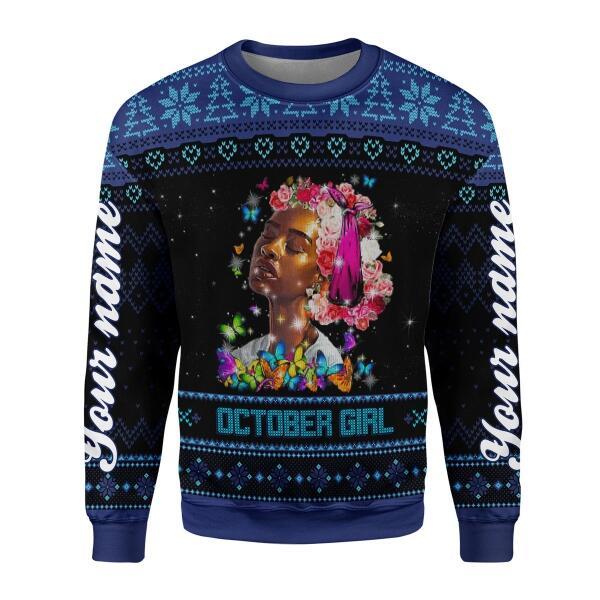 Customspig Personalized Sweatshirt October Girl I Am The Storm All Over Printed