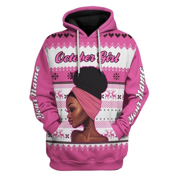 CustomsPig Personalized Tops October Girl All Over Printed