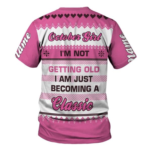 CustomsPig Personalized Tops October Girl All Over Printed