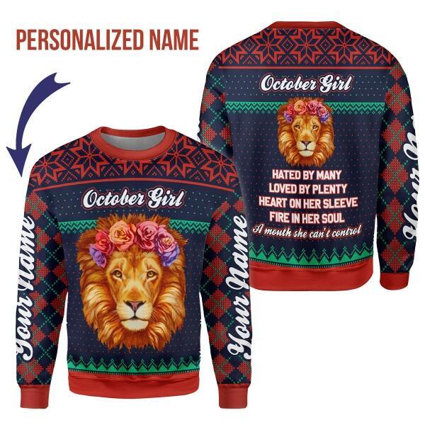 CustomsPig Personalized Tops October Girl All Over Printed