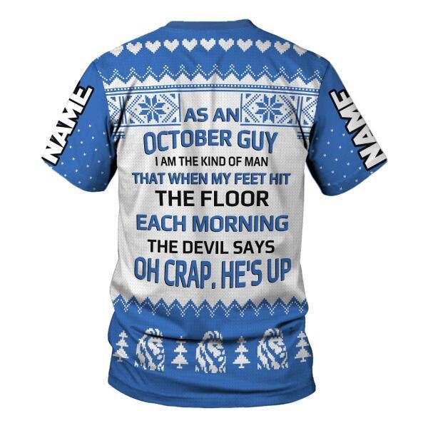 CustomsPig Personalized Tops October Guy All Over Printed