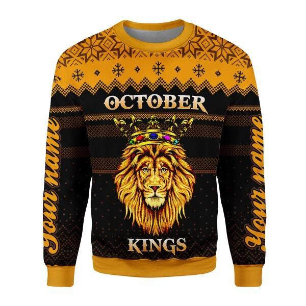 Customspig Personalized Sweatshirt October King All Over Printed