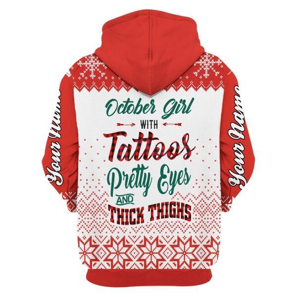 CustomsPig Personalized Tops October Girl All Over Printed