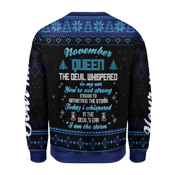 Customspig Personalized Sweatshirt November Girl I Am The Storm All Over Printed
