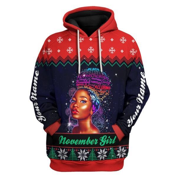 CustomsPig Personalized Tops November Girl All Over Printed