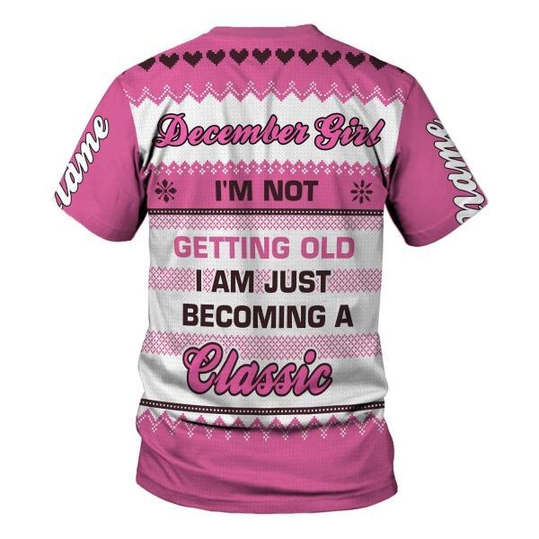 CustomsPig Personalized T-shirt December Girl All Over Printed