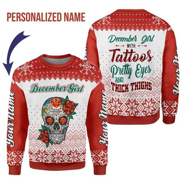 CustomsPig Personalized  Tops  December Girl All Over Printed