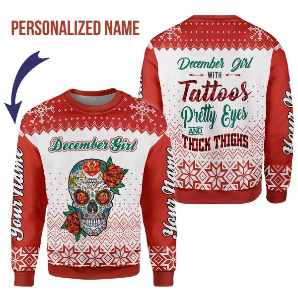 CustomsPig Personalized  Tops  December Girl All Over Printed