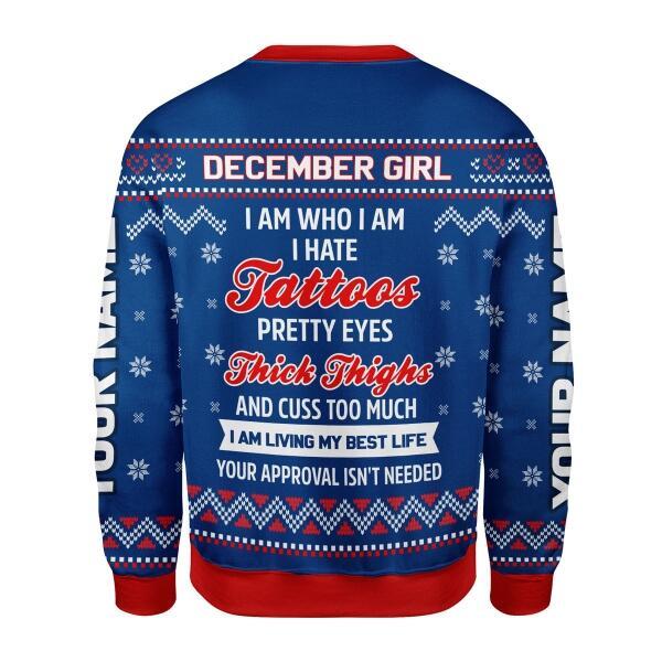 CustomsPig Personalized  Tops  December Girl I Am Who I Am All Over Printed