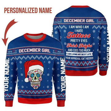 CustomsPig Personalized  Tops  December Girl I Am Who I Am All Over Printed