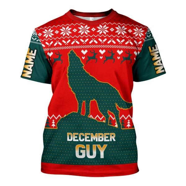 CustomsPig Personalized  Tops  December Guy All Over Printed