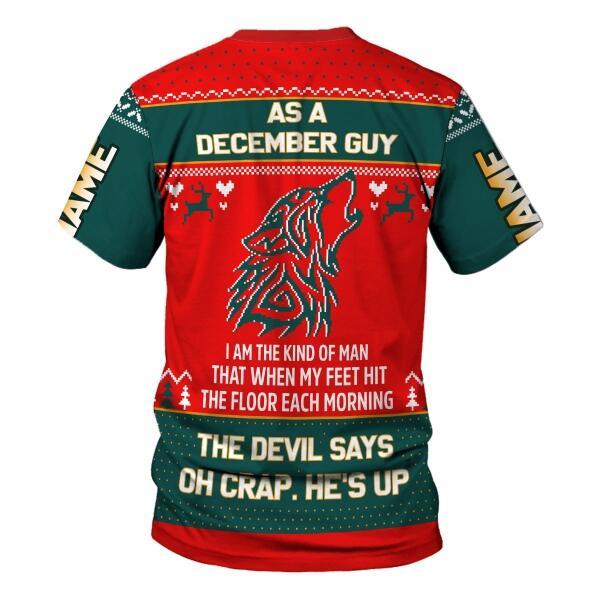 CustomsPig Personalized  Tops  December Guy All Over Printed