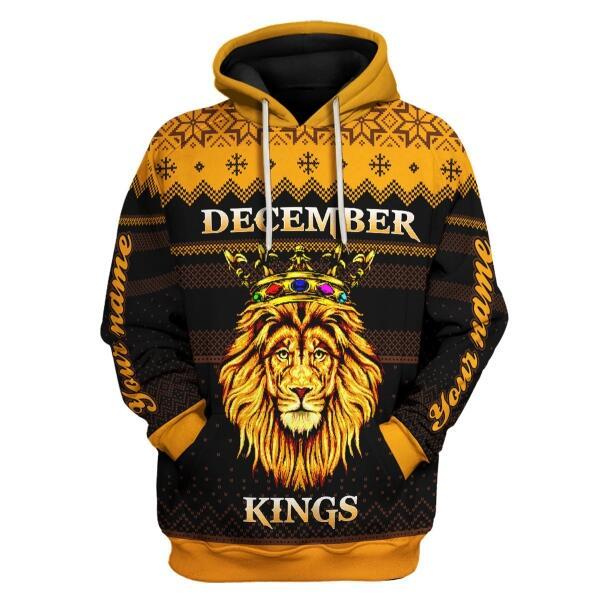 CustomsPig Personalized Hoodie December MenOver Printed