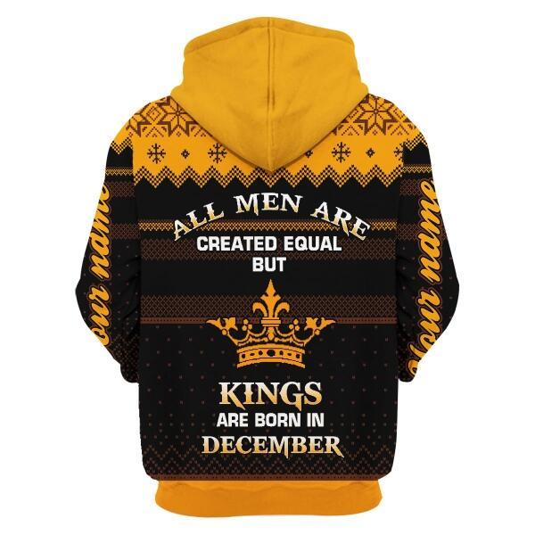 CustomsPig Personalized Zip Hoodie December MenOver Printed