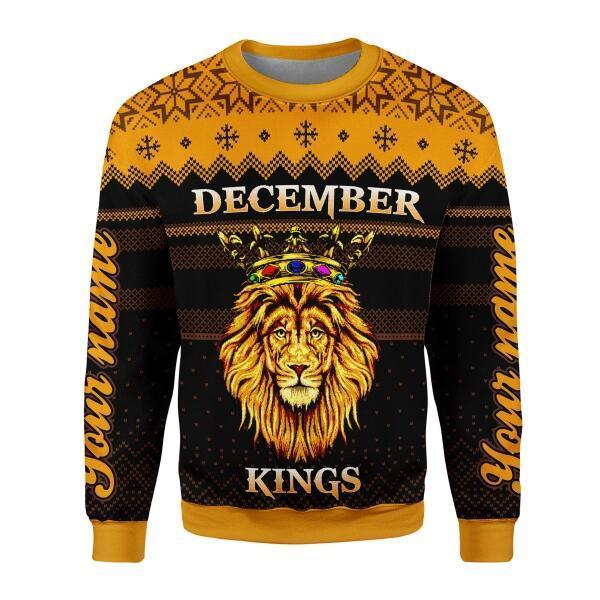 CustomsPig Personalized Ugly Sweater December MenOver Printed