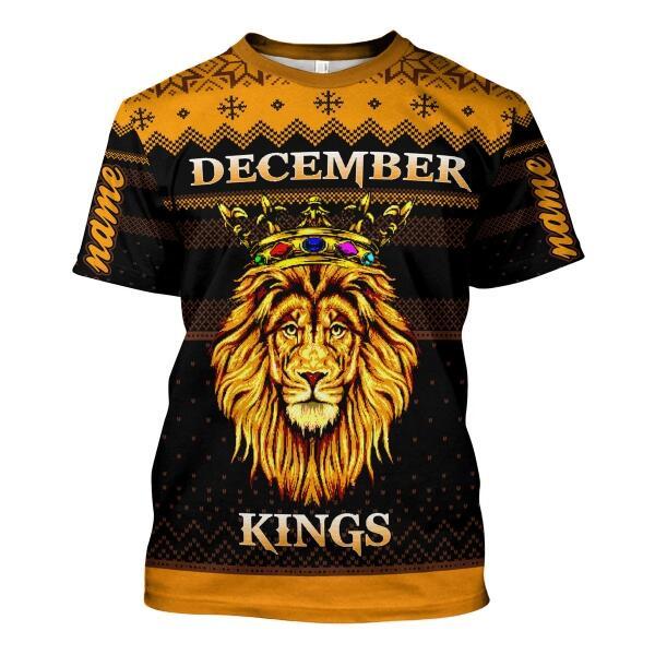 CustomsPig Personalized T-shirt December MenOver Printed