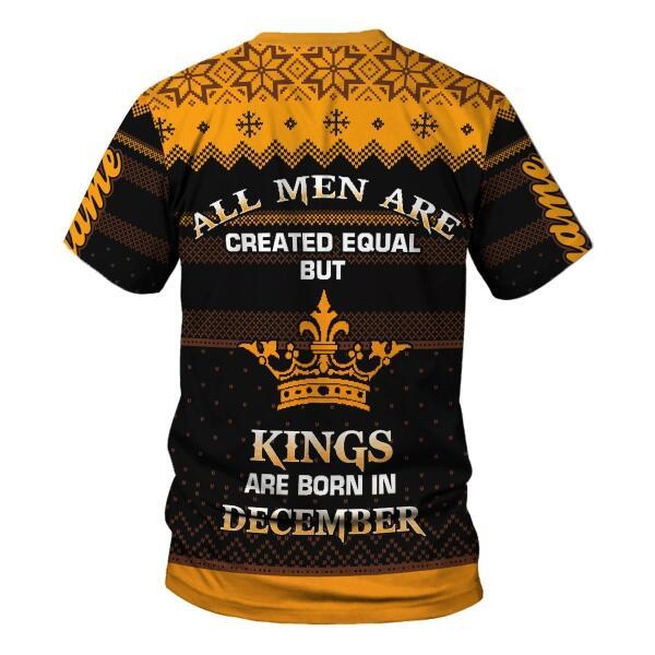 CustomsPig Personalized T-shirt December MenOver Printed