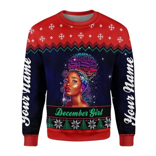 CustomsPig Personalized  Tops  December Girl God Says You Are Unique All Over Printed
