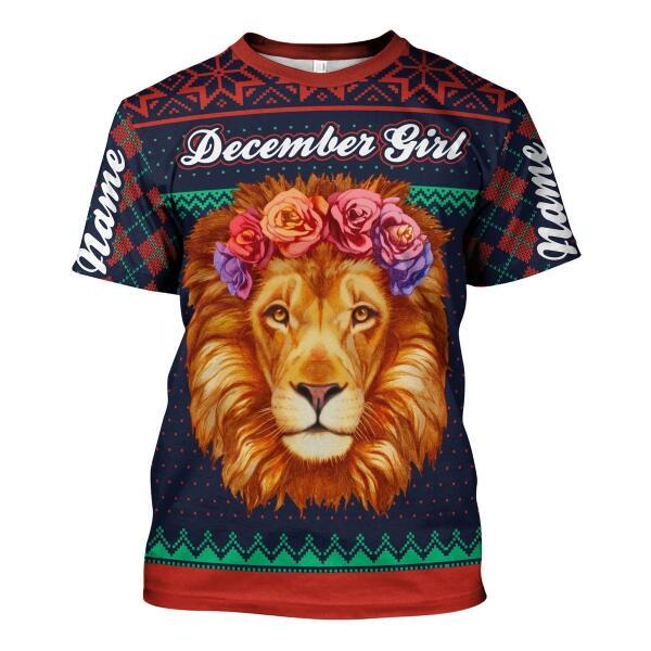 CustomsPig Personalized T-shirt December Girl All Over Printed