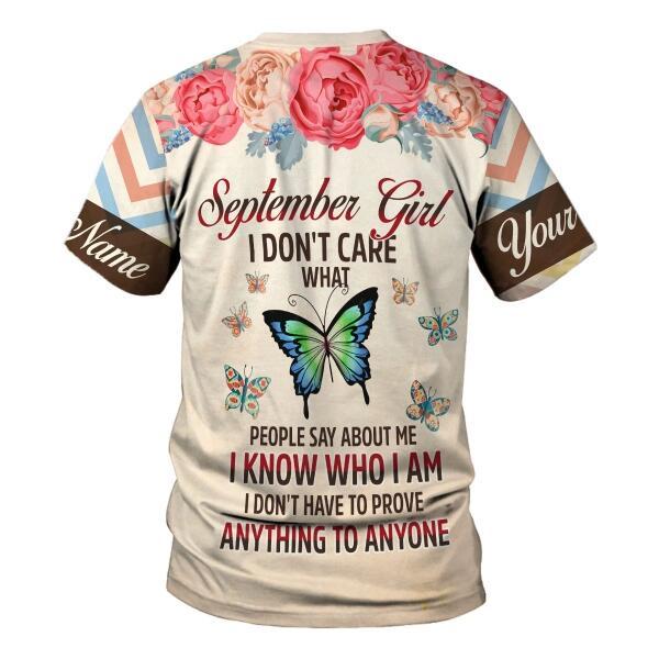 CustomsPig Personalized Tops September Girl All Over Printed