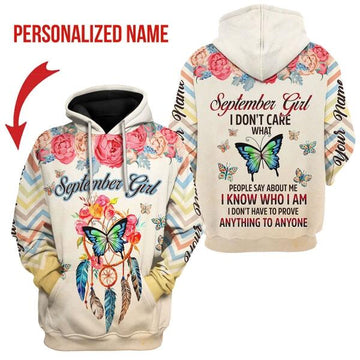 CustomsPig Personalized Hoodie September Girl All Over Printed
