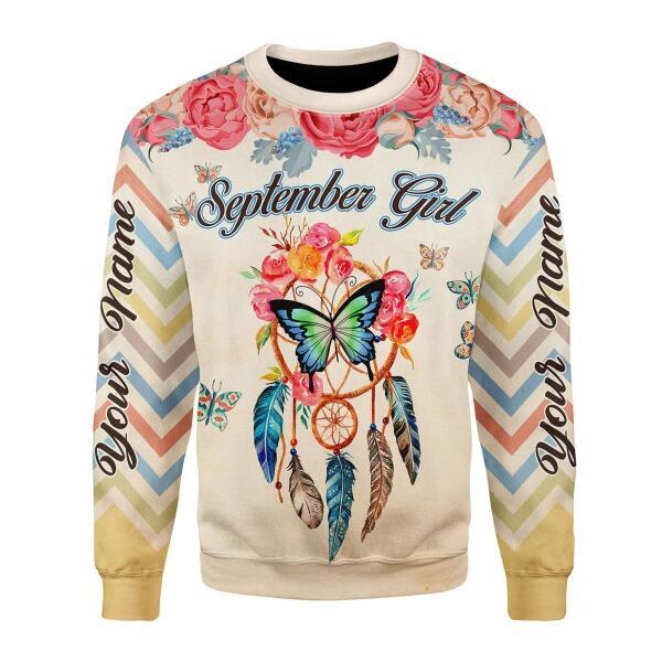 Customspig Personalized Sweatshirt September Girl All Over Printed