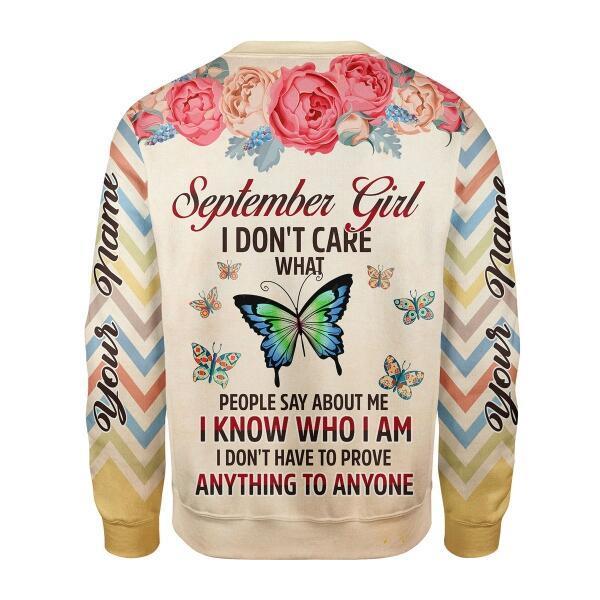 CustomsPig Personalized Ugly Sweater September Girl All Over Printed