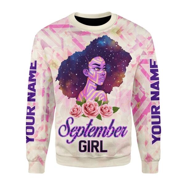 CustomsPig Personalized Tops September Girl All Over Printed