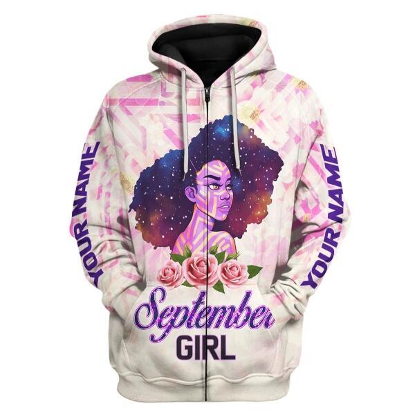 CustomsPig Personalized Tops September Girl All Over Printed