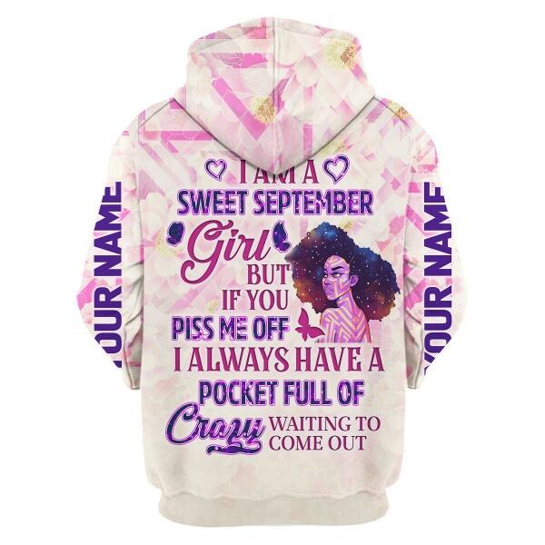 CustomsPig Personalized Tops September Girl All Over Printed