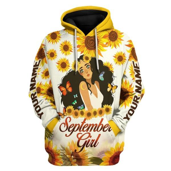 CustomsPig Personalized Tops September Girl All Over Printed